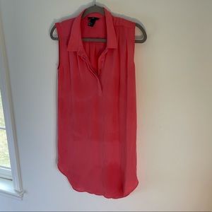Coral Shirt Dress